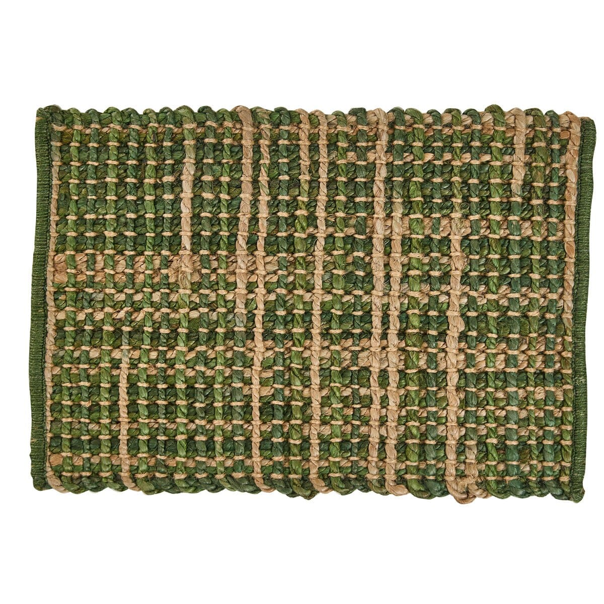 Park Designs Placemat Kaleidoscope in Green Woven Placemat Rectangle Set of 2