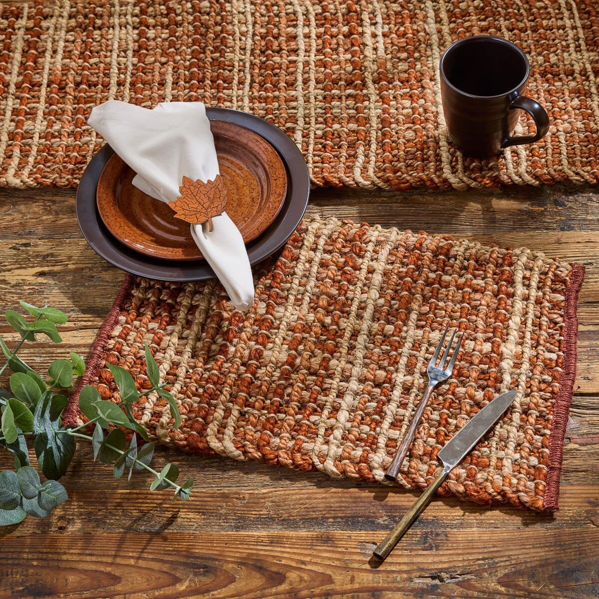 Park Designs Table Runner Kaleidoscope in Terra Woven Table Runner 36" Long