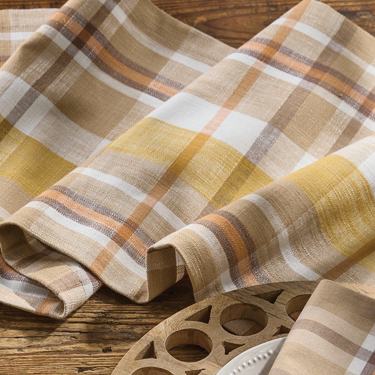 Keaton Plaid Table Runner 54'' Long