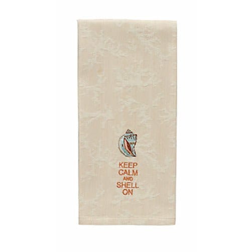 Keep Calm And Shell On Decorative Towel-Park Designs-The Village Merchant