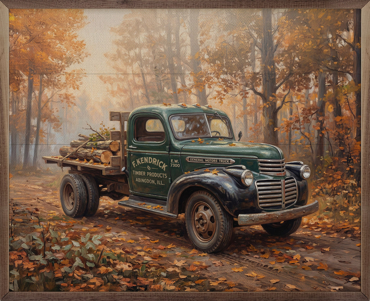 Kendrick Home Walnut Frames 10x8 Kendrick Truck Autumn Woods