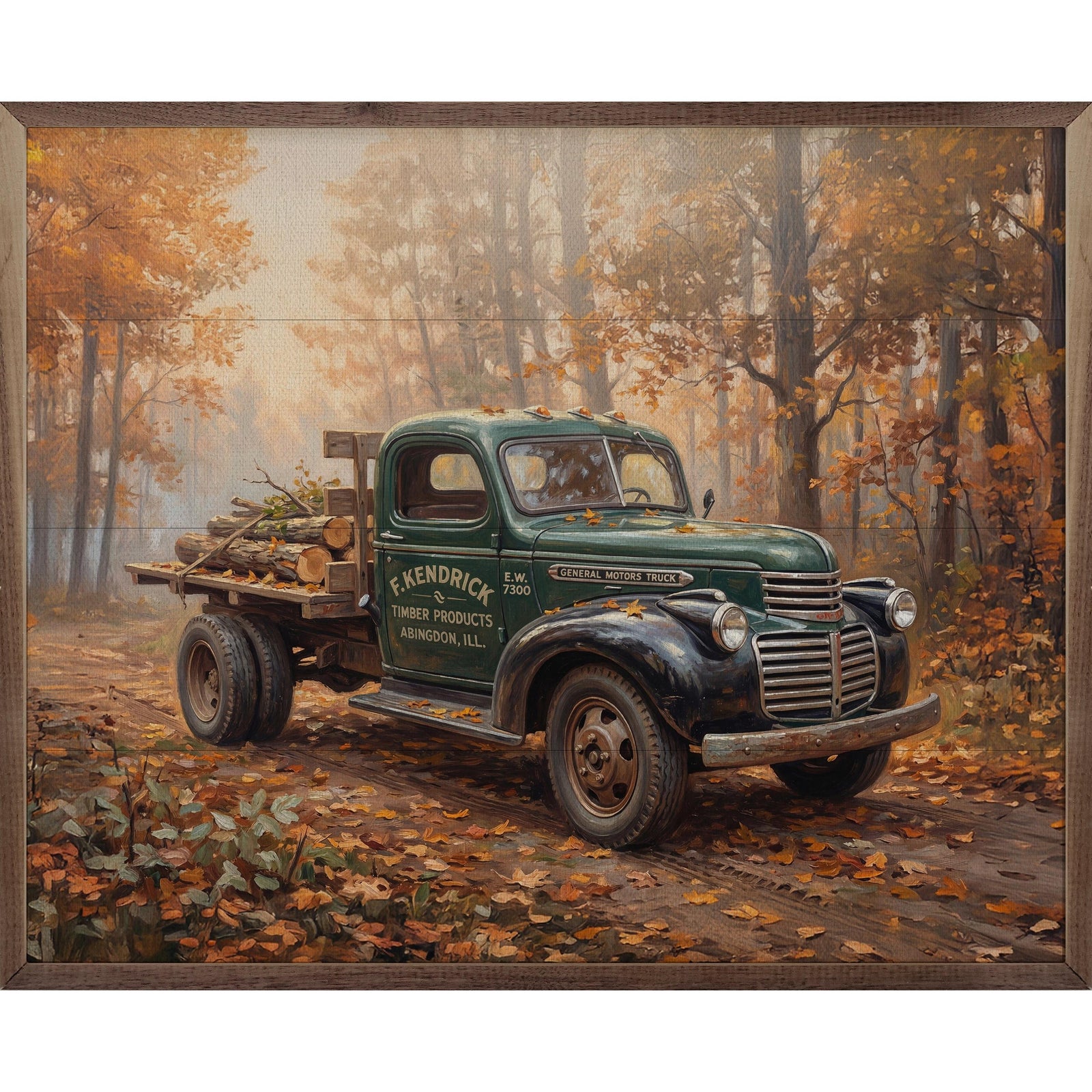Kendrick Home Walnut Frames 10x8 Kendrick Truck Autumn Woods