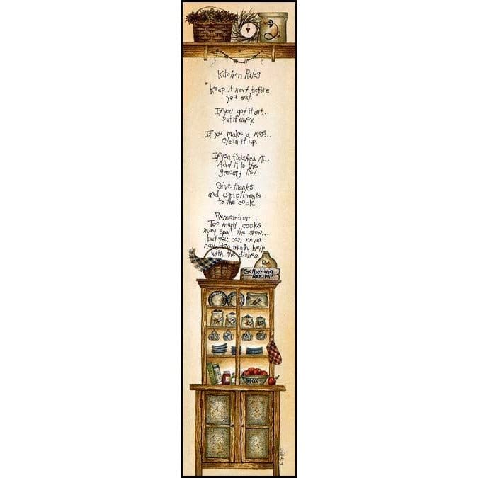 Penny Lane Publishing Kitchen Rules By Linda Spivey Art Print - 4 X 18
