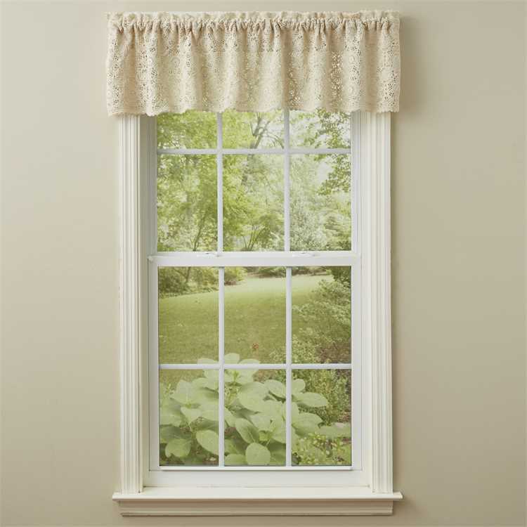 Lace in Cream Valance Unlined-Park Designs-The Village Merchant