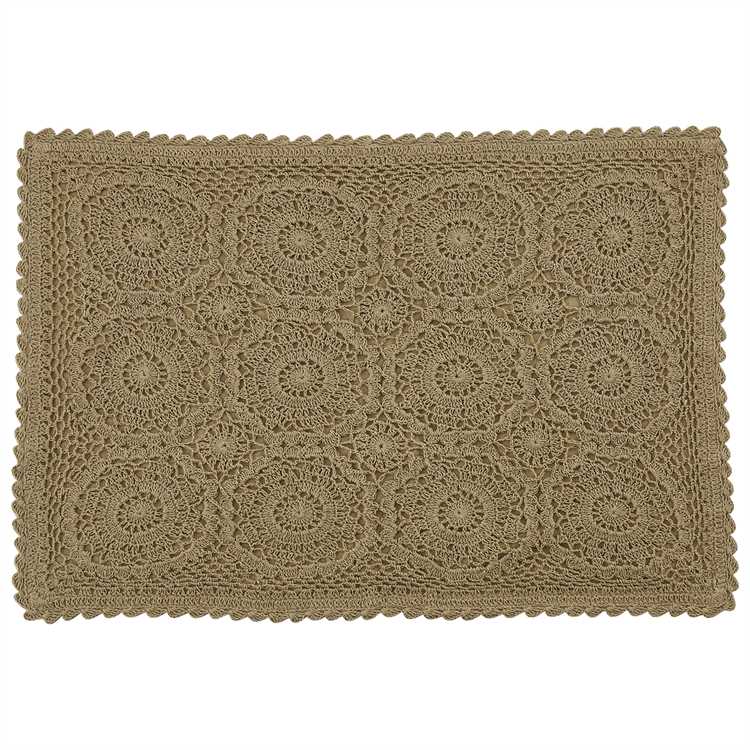 Lace in Oatmeal Placemat-Park Designs-The Village Merchant