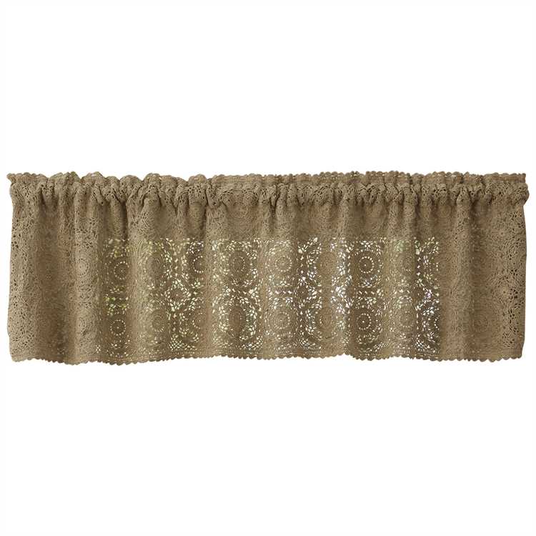 Lace in Oatmeal Valance unlined-Park Designs-The Village Merchant