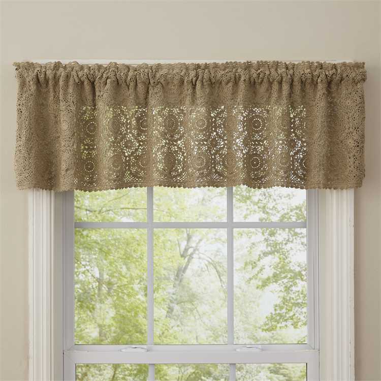 Lace in Oatmeal Valance unlined-Park Designs-The Village Merchant