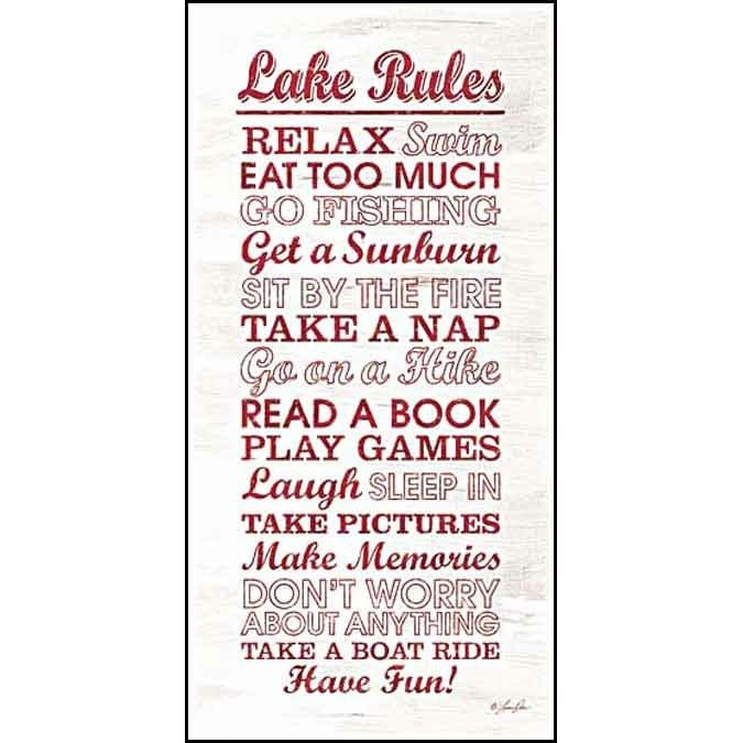 Lake Rules By Lauren Rader Art Print - 9 X 18-Penny Lane Publishing-The Village Merchant