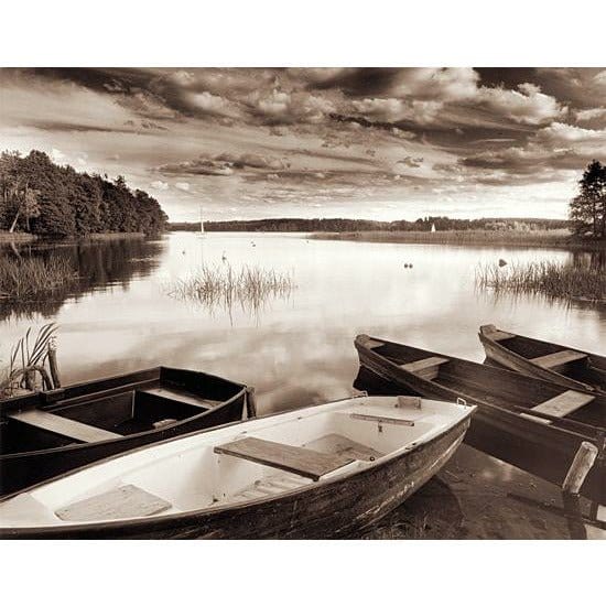 Lake With Boats By JG Studios Art Print - 12 X 16-Penny Lane Publishing-The Village Merchant