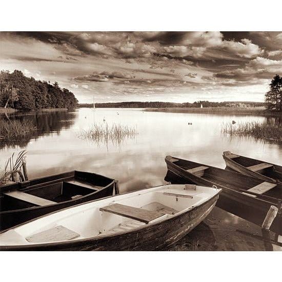 Penny Lane Publishing Lake With Boats By JG Studios Art Print - 12 X 16