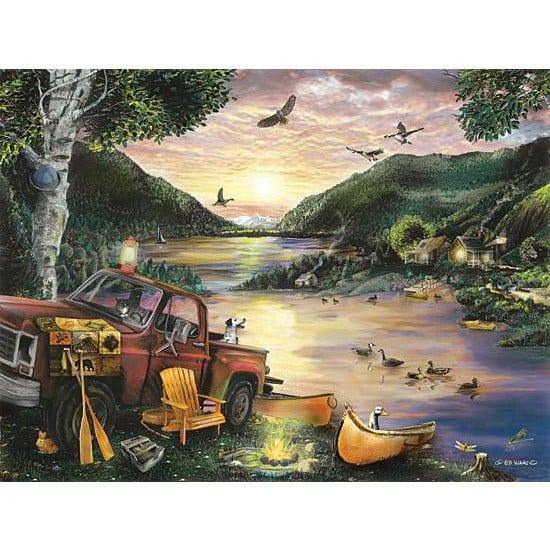 Lakefront Camping I By Ed Wargo Art Print - 12 X 16-Penny Lane Publishing-The Village Merchant