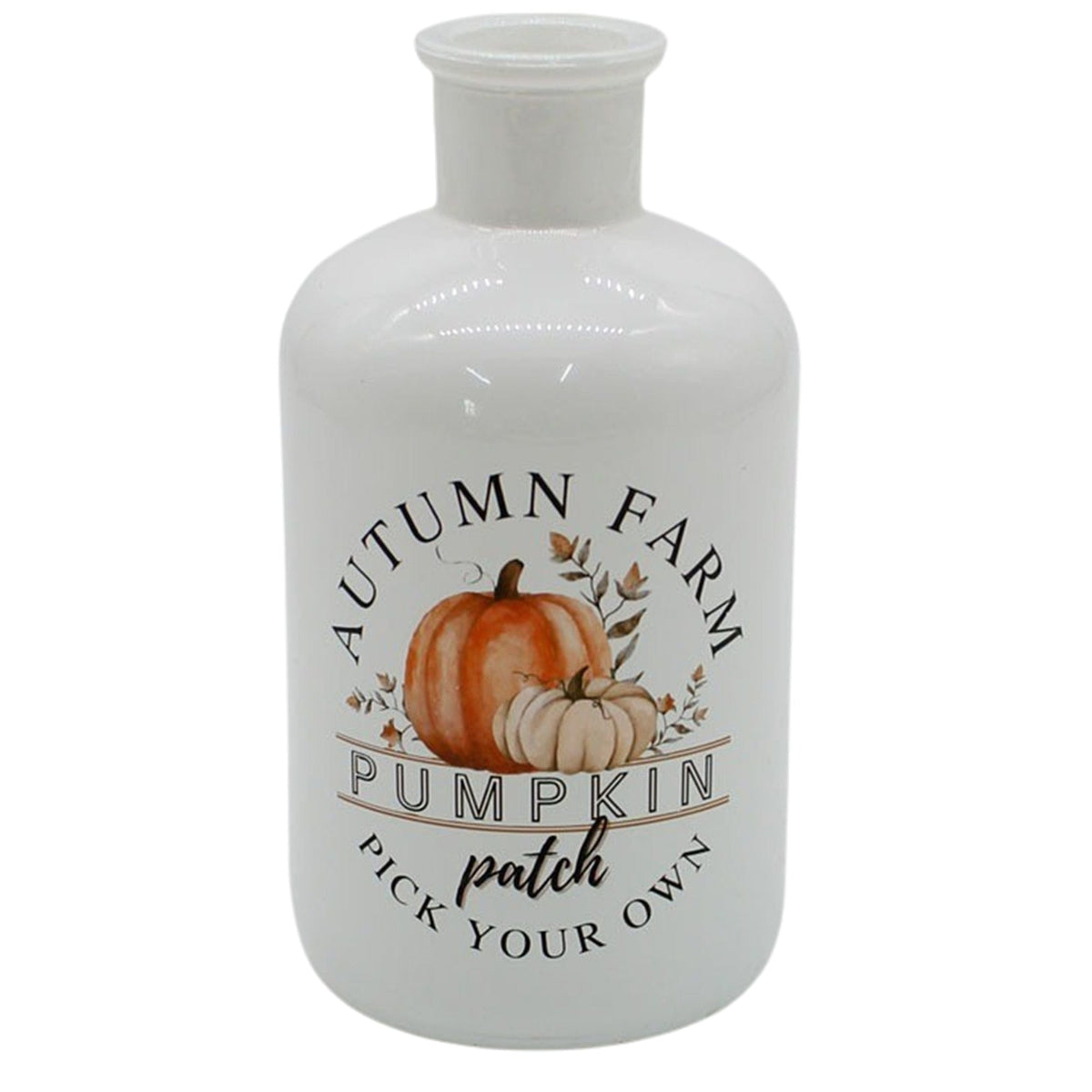 Large Autumn Farm Glass Jar