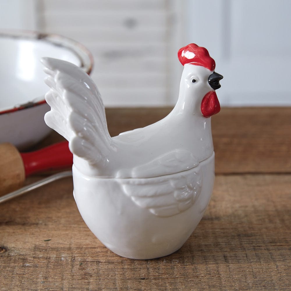 Large Rooster Ceramic Container
