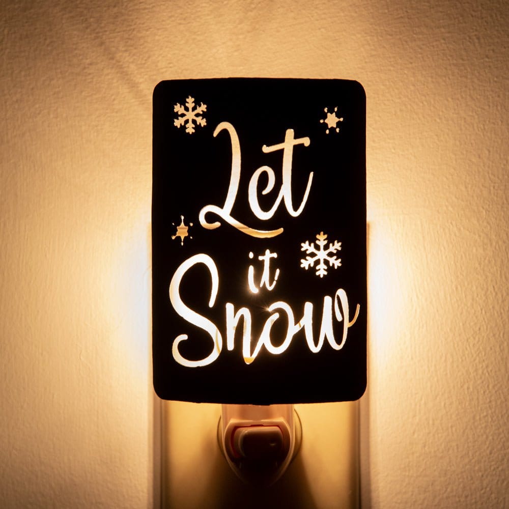 Laser Cut Metal Let It Snow Night Light-CTW Home-The Village Merchant