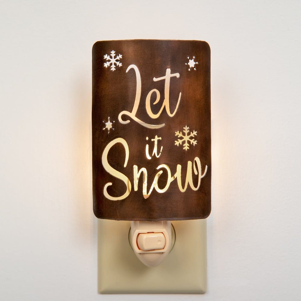 Laser Cut Metal Let It Snow Night Light-CTW Home-The Village Merchant