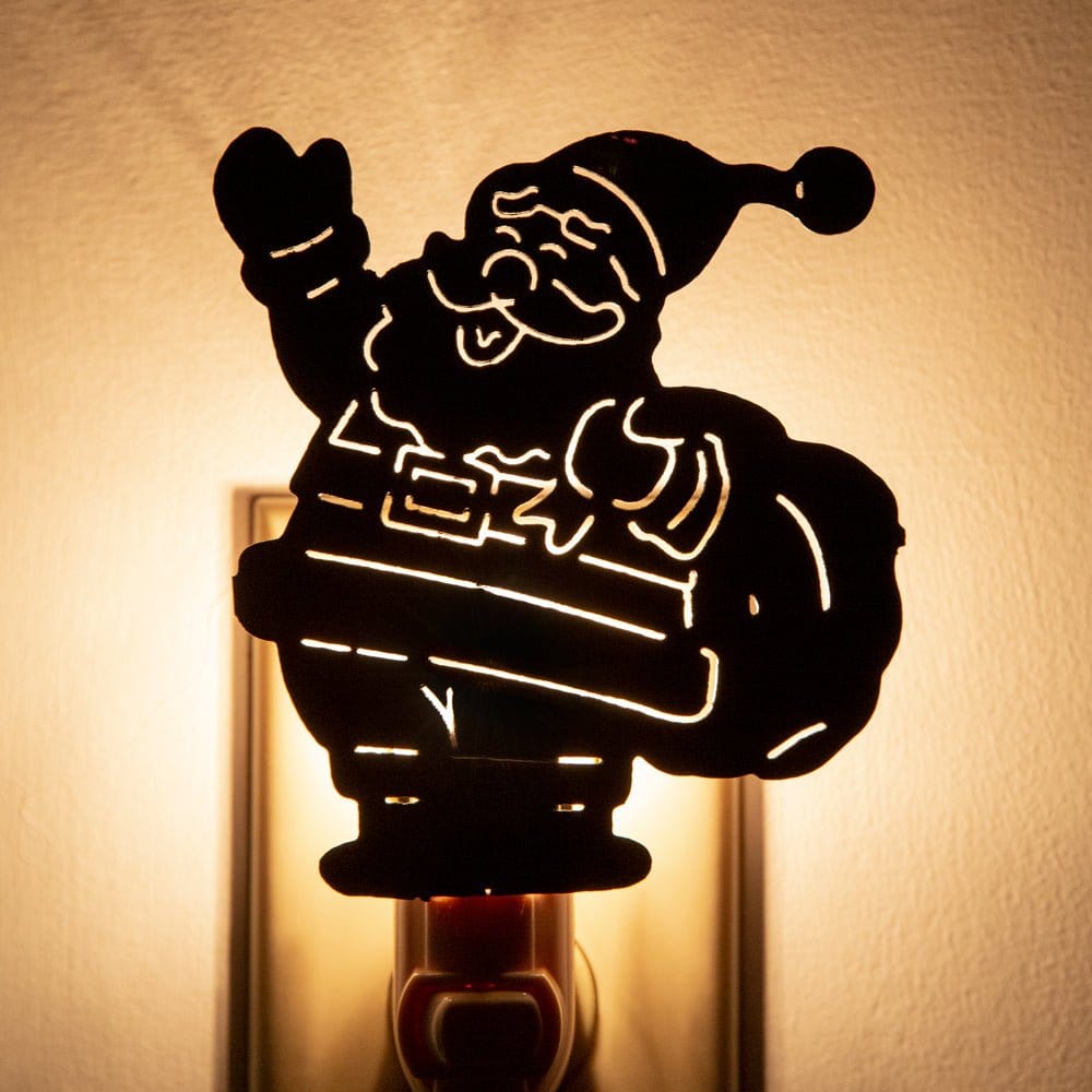 Laser Cut Metal Santa Night Light-CTW Home-The Village Merchant