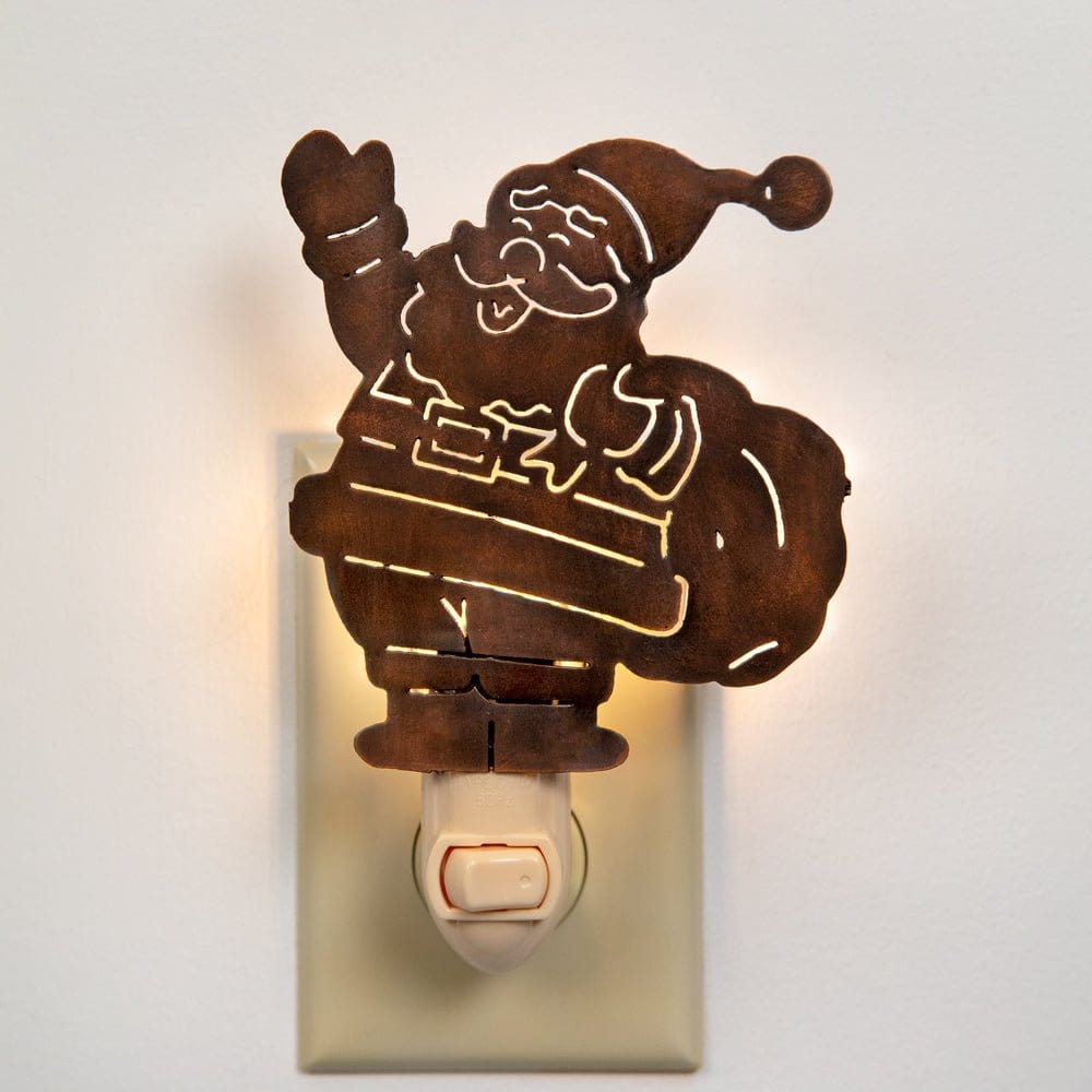 Laser Cut Metal Santa Night Light-CTW Home-The Village Merchant