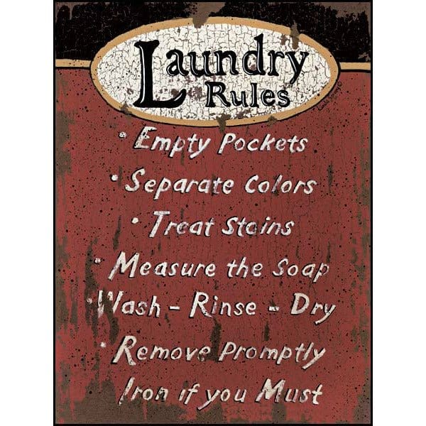 Laundry Rules By Linda Spivey Art Print - 12 X 16-Penny Lane Publishing-The Village Merchant
