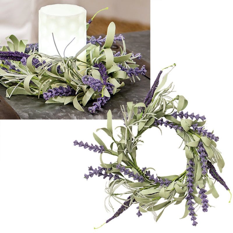 Lavender &amp; Herb Candle Ring / Wreath 4.5&quot; Inner Diameter-Craft Wholesalers-The Village Merchant