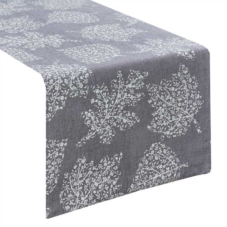 Leaf Filigree Printed Table Runner 42" Long-Park Designs-The Village Merchant
