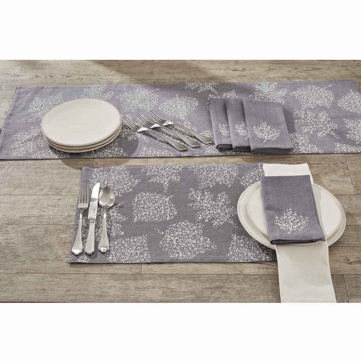 Leaf Filigree Printed Table Runner 42&quot; Long-Park Designs-The Village Merchant