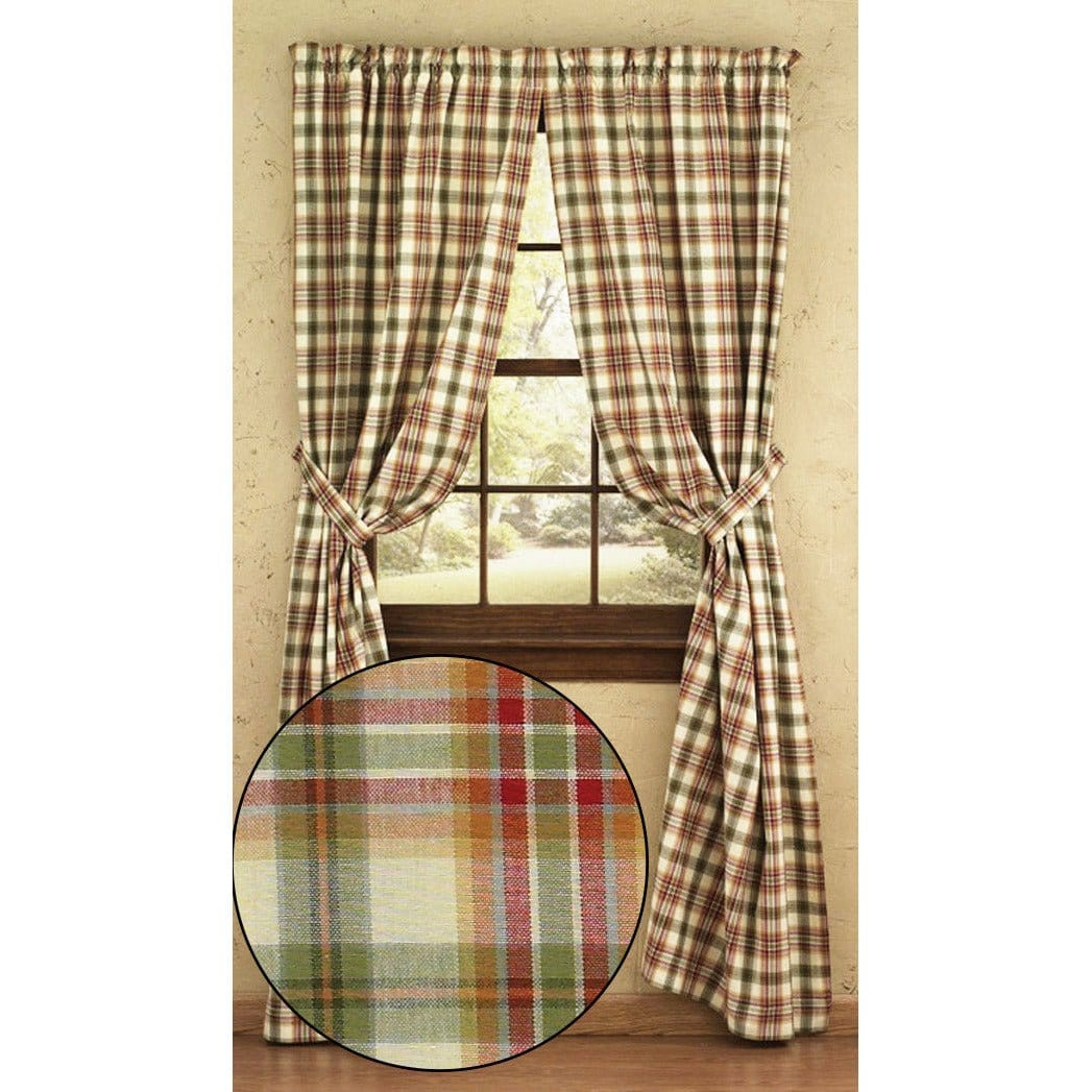 Lemon Pepper Panel Pair With Tie Backs 84" Long Lined-Park Designs-The Village Merchant