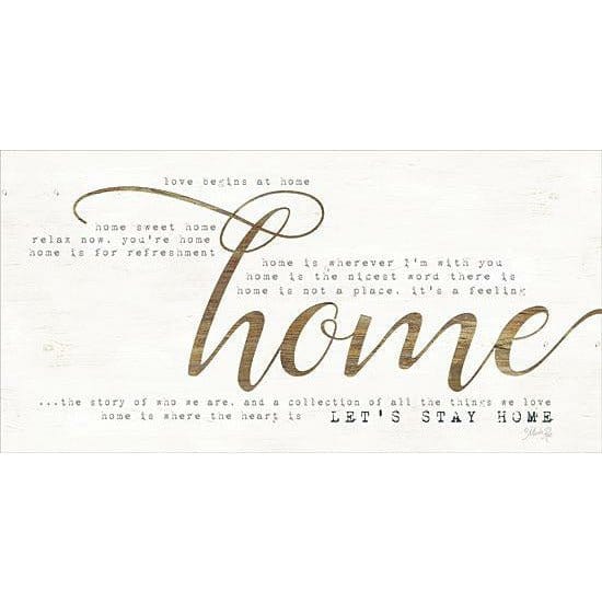 Let's Stay Home By Marla Rae Art Print - 9 X 18-Penny Lane Publishing-The Village Merchant