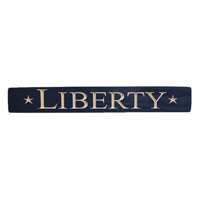 Liberty - Engraved Wood Sign 24" Long-CWI Gifts-The Village Merchant