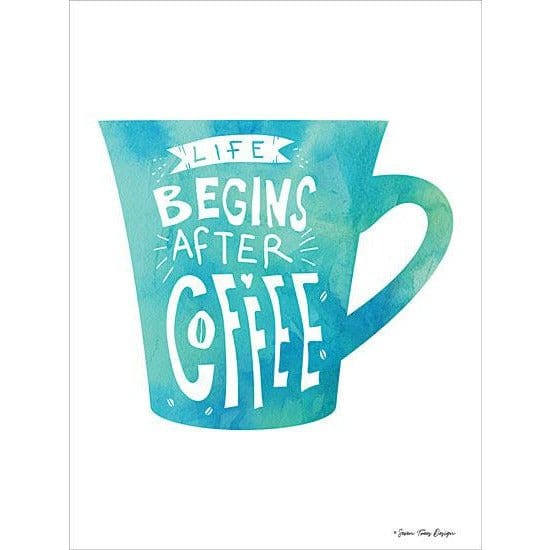 Penny Lane Publishing Life Begins After Coffee By Seven Trees Art Print - 12 X 16
