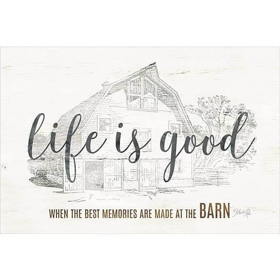 Penny Lane Publishing Life Is Good At The Barn By Marla Rae Art Print - 12 X 18