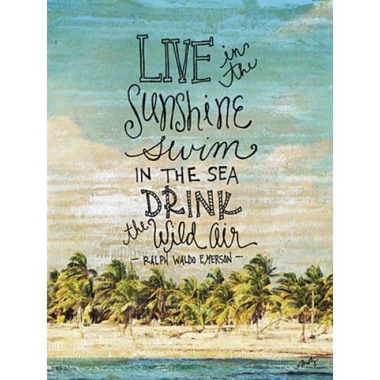 Penny Lane Publishing Live In The Sunshine By Misty Michelle Art Print - 12 X 16