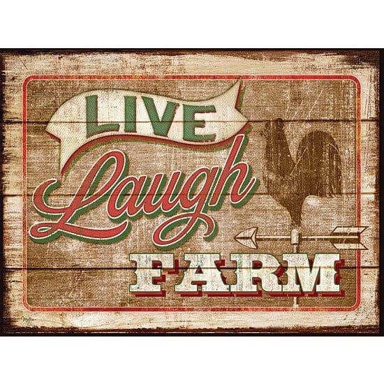 Penny Lane Publishing Live Laugh Farm By Mollie B Right Art Print - 12 X 16