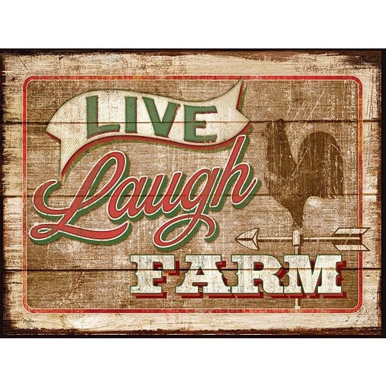 Live Laugh Farm By Mollie B Right Art Print - 12 X 16-Penny Lane Publishing-The Village Merchant