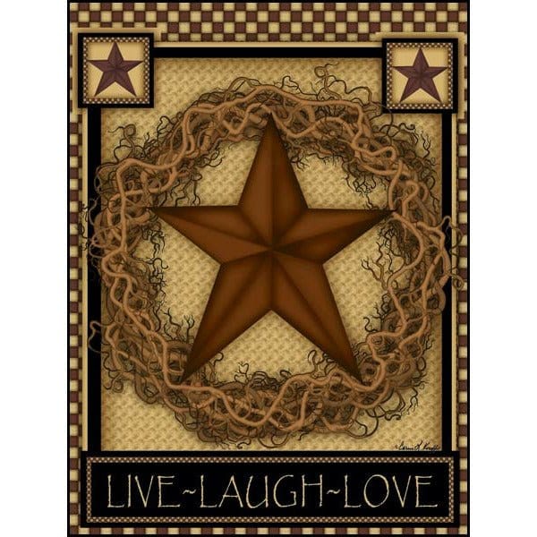 Live Laugh Love Star By Carrie Knoff Art Print - 12 X 16-Penny Lane Publishing-The Village Merchant