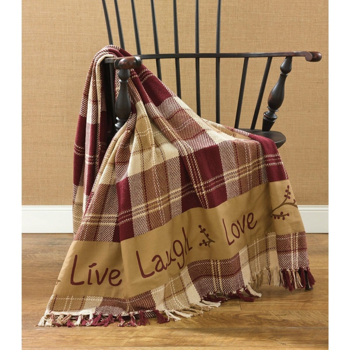 Live Laugh Love Throw 50" x 60"-Park Designs-The Village Merchant