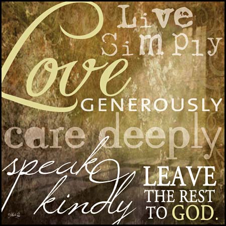 Penny Lane Publishing Live Simply By Marla Rae Art Print - 12 X 12