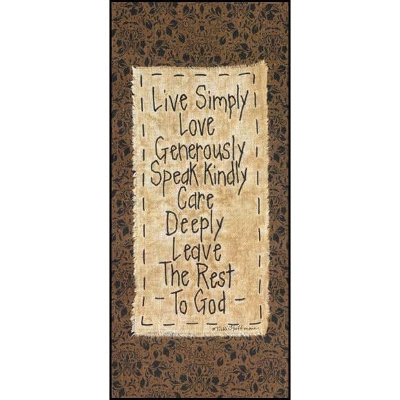 Live Simply By Vicki Huffman Art Print - 5 X 12-Penny Lane Publishing-The Village Merchant