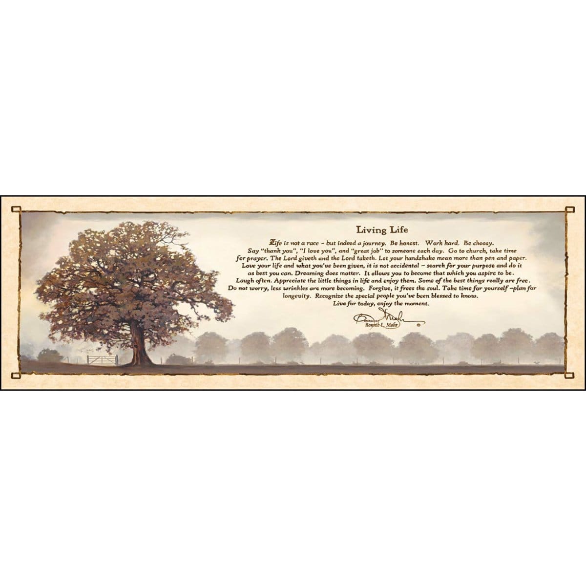 Penny Lane Publishing Living Life By Bonnie Mohr Art Print - 12 X 36