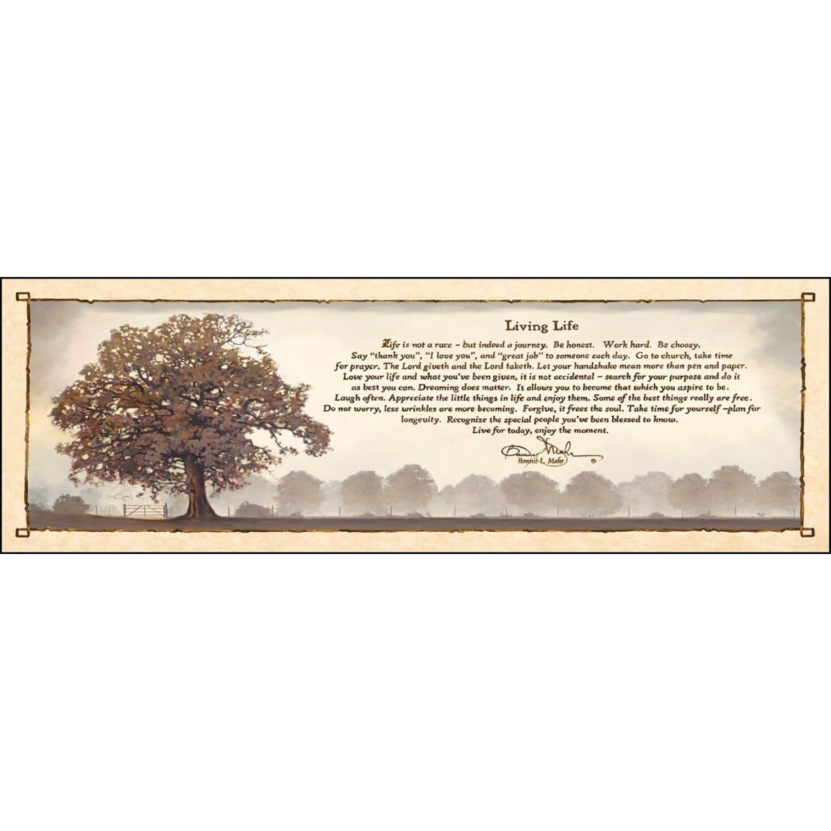 Living Life By Bonnie Mohr Art Print - 12 X 36-Penny Lane Publishing-The Village Merchant