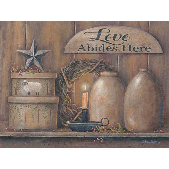 Love Abides Here Shelf By Pam Britton Art Print - 12 X 16-Penny Lane Publishing-The Village Merchant