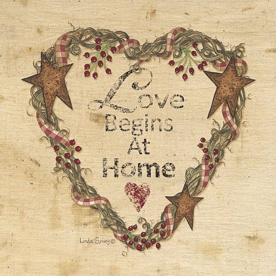 Love Begins At Home By Linda Spivey Art Print - 12 X 12-Penny Lane Publishing-The Village Merchant