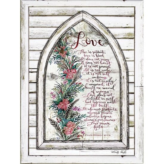 Love Is Patient Arch With Flowers By Cindy Jacobs Art Print - 12 X 16-Penny Lane Publishing-The Village Merchant