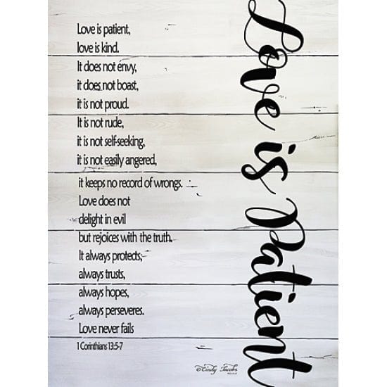 Love Is Patient By Cindy Jacobs Art Print - 12 X 18-Penny Lane Publishing-The Village Merchant