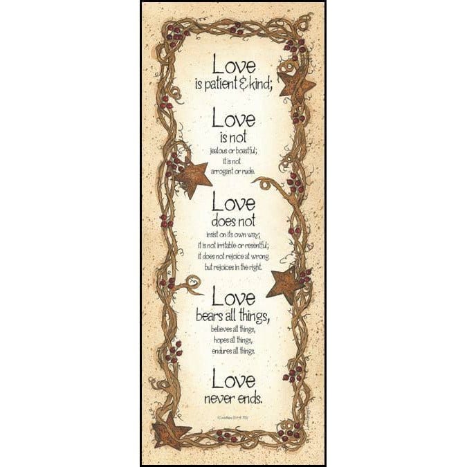 Love Is Patient By Linda Spivey Art Print - 8 X 20-Penny Lane Publishing-The Village Merchant