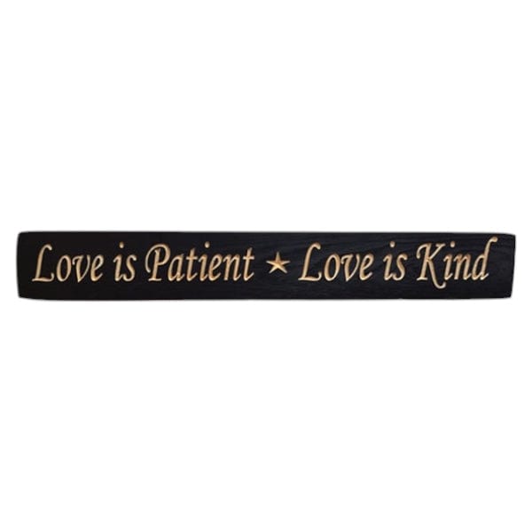 Love Is Patient, Love Is Kind Sign - Engraved Wood 24&quot; Long