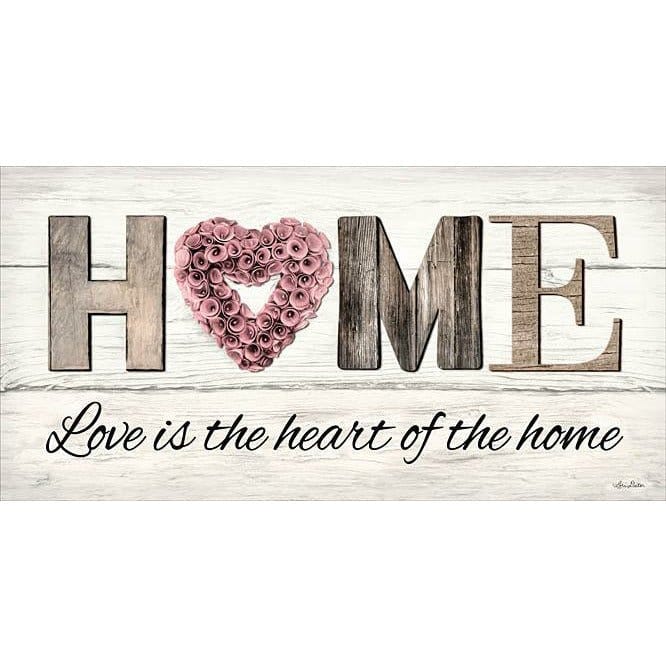 Love Is The Heart Of The Home By Lori Deiter Art Print - 12 X 24-Penny Lane Publishing-The Village Merchant