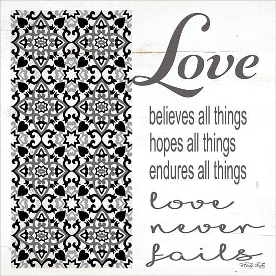 Love Never Fails By Cindy Jacobs Art Print - 12 X 12-Penny Lane Publishing-The Village Merchant