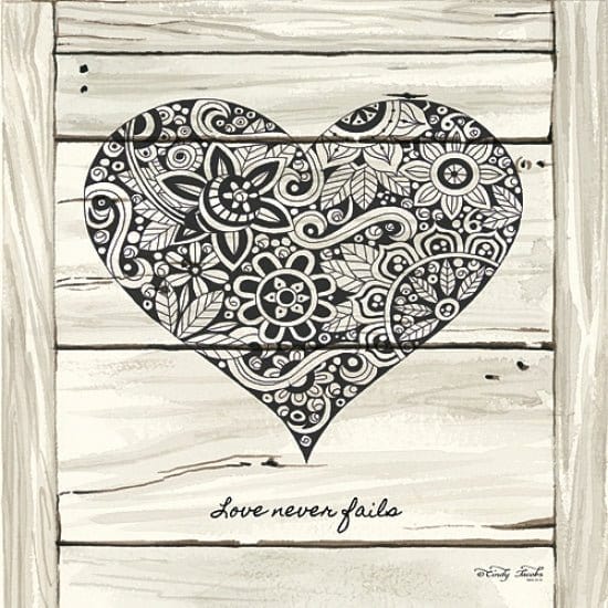 Love Never Fails By Cindy Jacobs Art Print - 12 X 12-Penny Lane Publishing-The Village Merchant