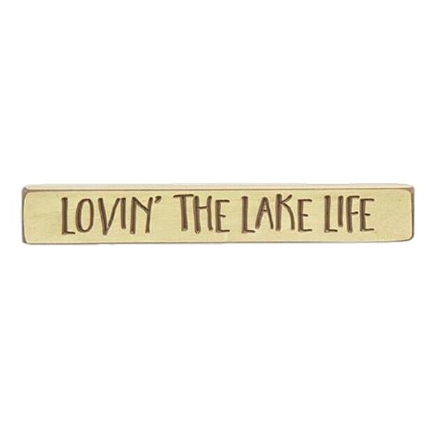 Lovin&#39; The Lake Life Sign - Engraved Wood 12&quot; Long-CWI Gifts-The Village Merchant