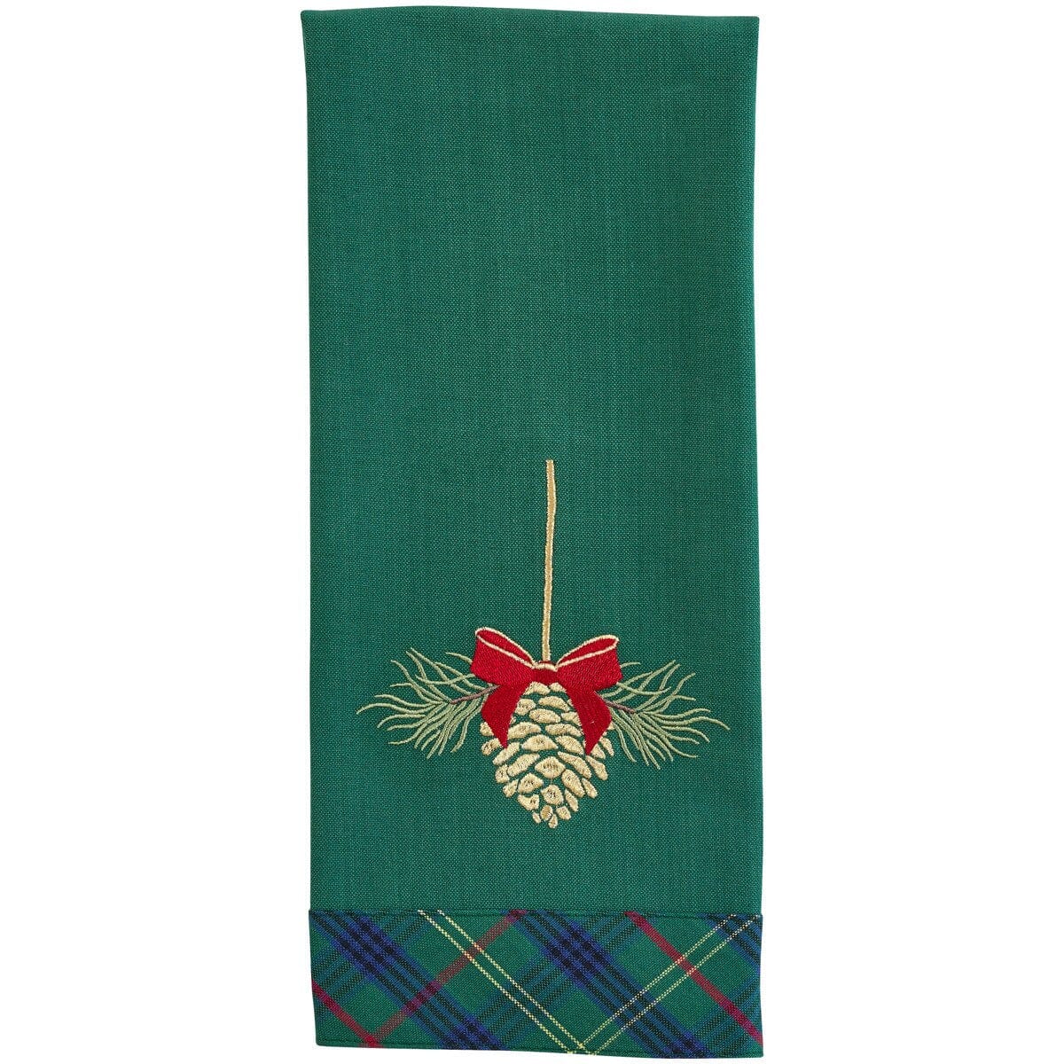 MacMerry Plaid Embroidered Patricia Heaton Home Decorative Towel